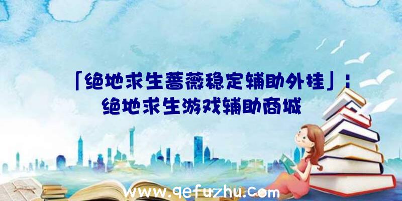 「绝地求生蔷薇稳定辅助外挂」|绝地求生游戏辅助商城